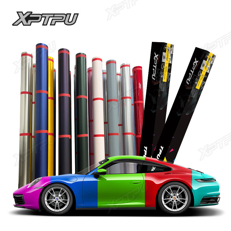 XPTPU Wholesale Top Selling PET PVC High Gloss Color Automotive Wrap Film Vinyl Car Wrap Film Vinyl Wrap